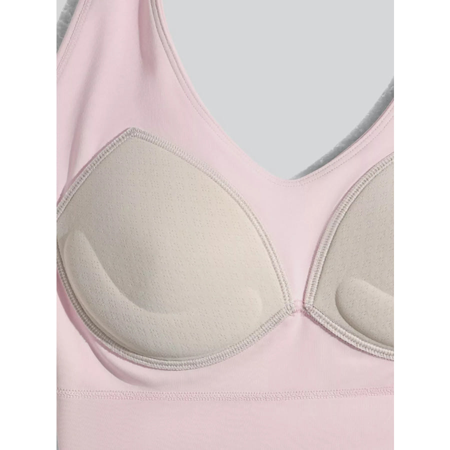 Twisted Back Halter Neck Active Bra Apparel and Accessories