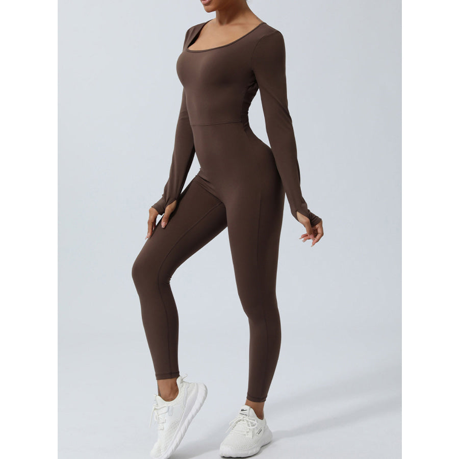 Twisted Backless Long Sleeve Jumpsuit Apparel and Accessories