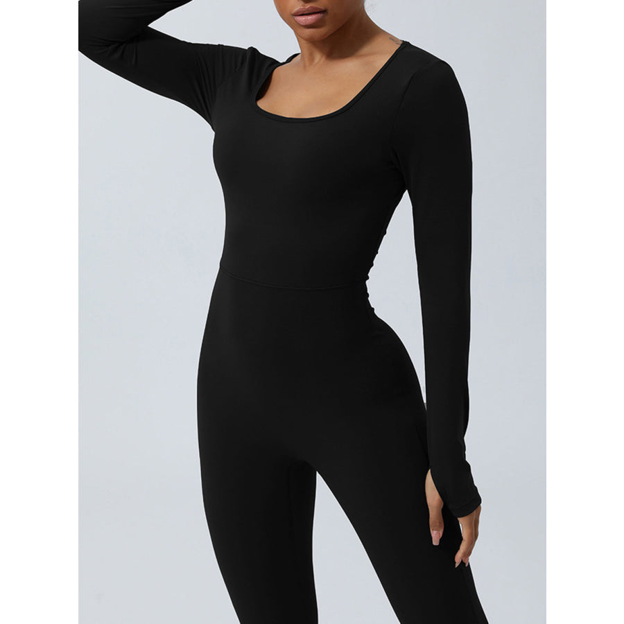 Twisted Backless Long Sleeve Jumpsuit Apparel and Accessories