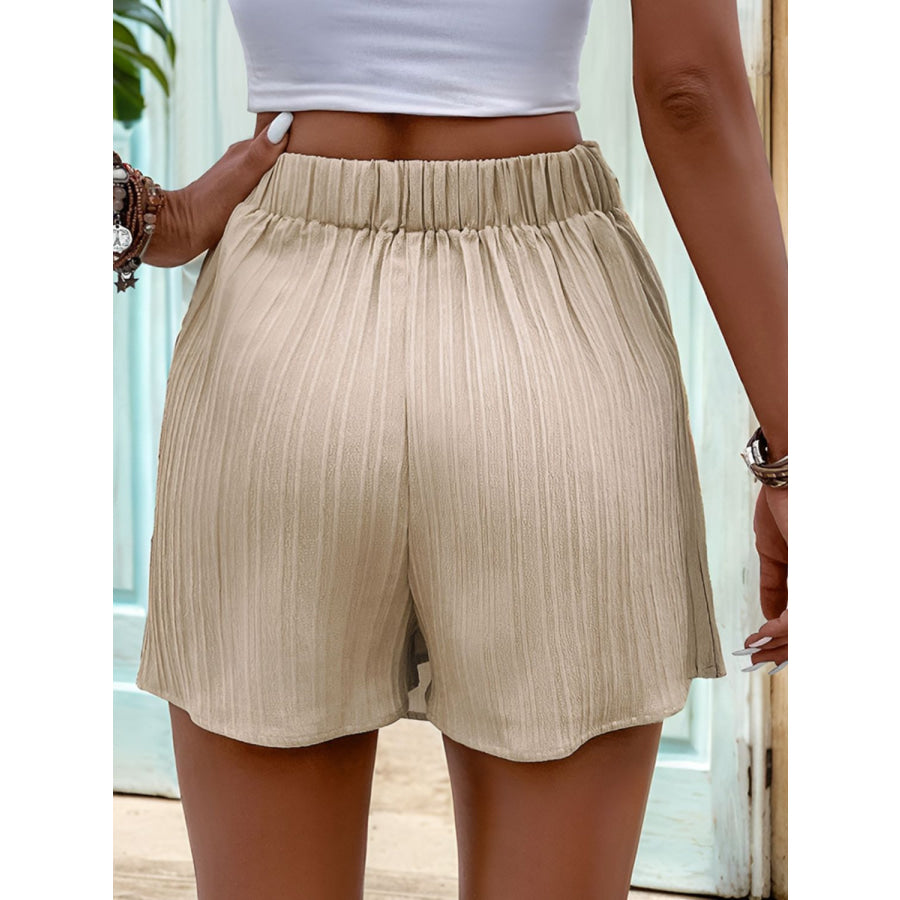 Twisted High Waist Skort Tan / S Apparel and Accessories