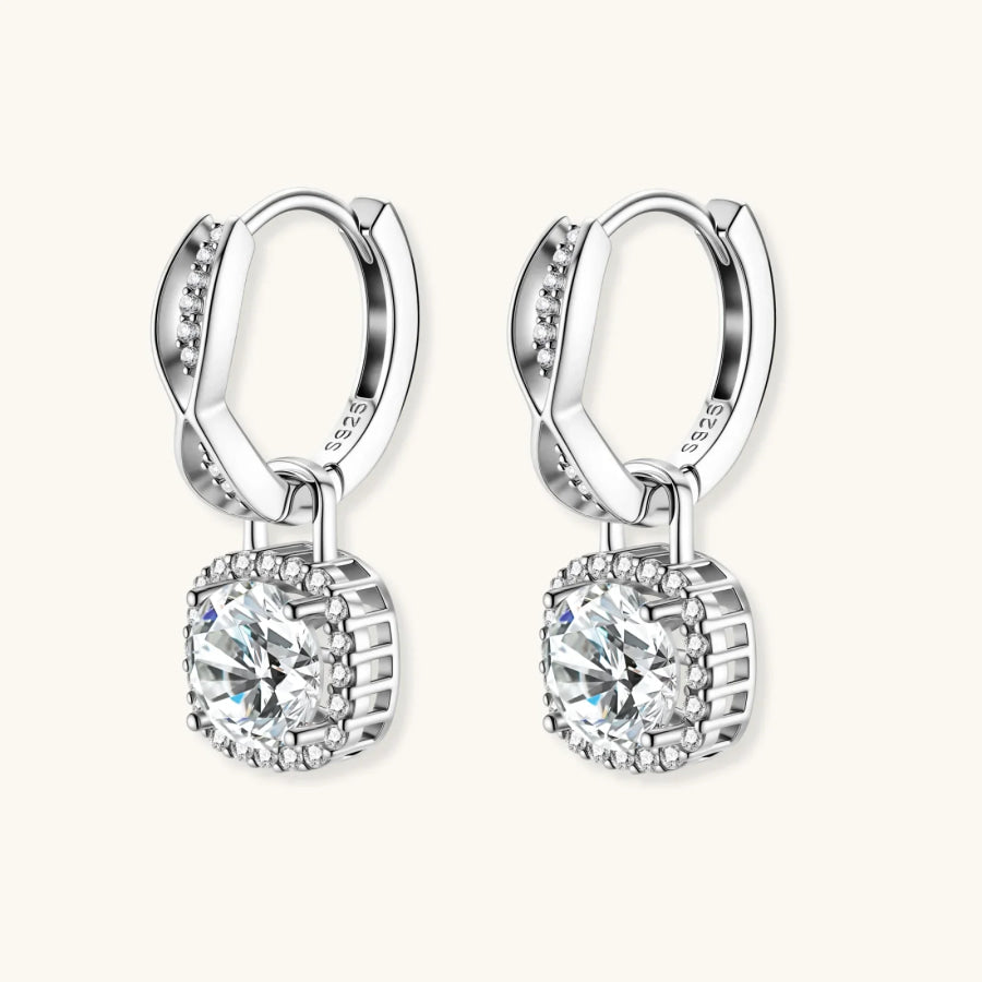 Twisted Infinity Halo Moissanite Earrings by Sandee Rain Boutique Earrings