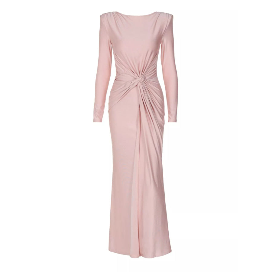 Twisted Long Sleeve Maxi Dress Apparel and Accessories