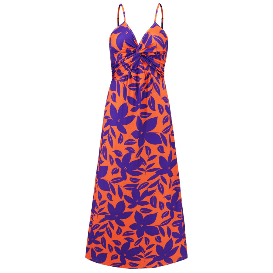 Twisted Printed V-Neck Cami Dress Apparel and Accessories