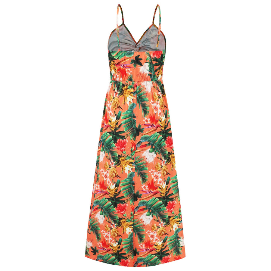 Twisted Printed V-Neck Cami Dress Apparel and Accessories