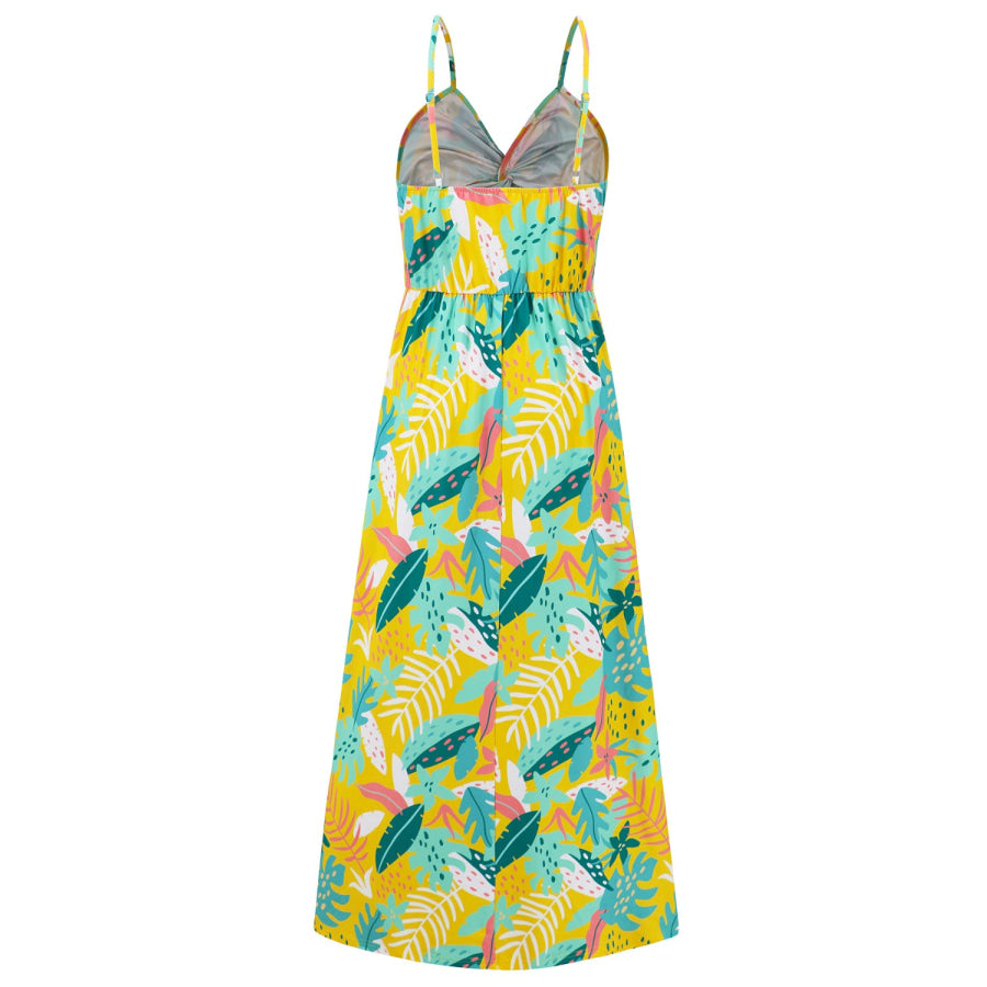 Twisted Printed V-Neck Cami Dress Apparel and Accessories