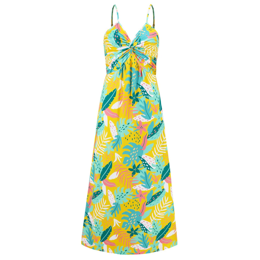 Twisted Printed V-Neck Cami Dress Apparel and Accessories