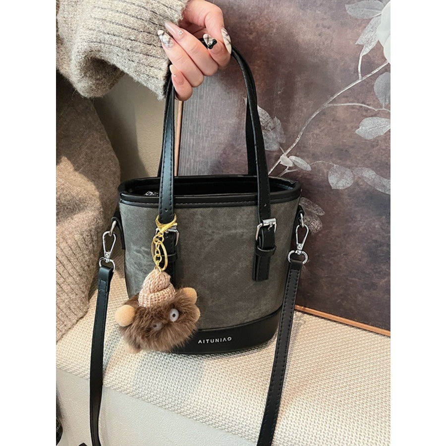 Two-Tone Bucket Crossbody Bag Apparel and Accessories