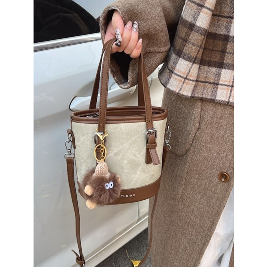 Two-Tone Bucket Crossbody Bag Apparel and Accessories