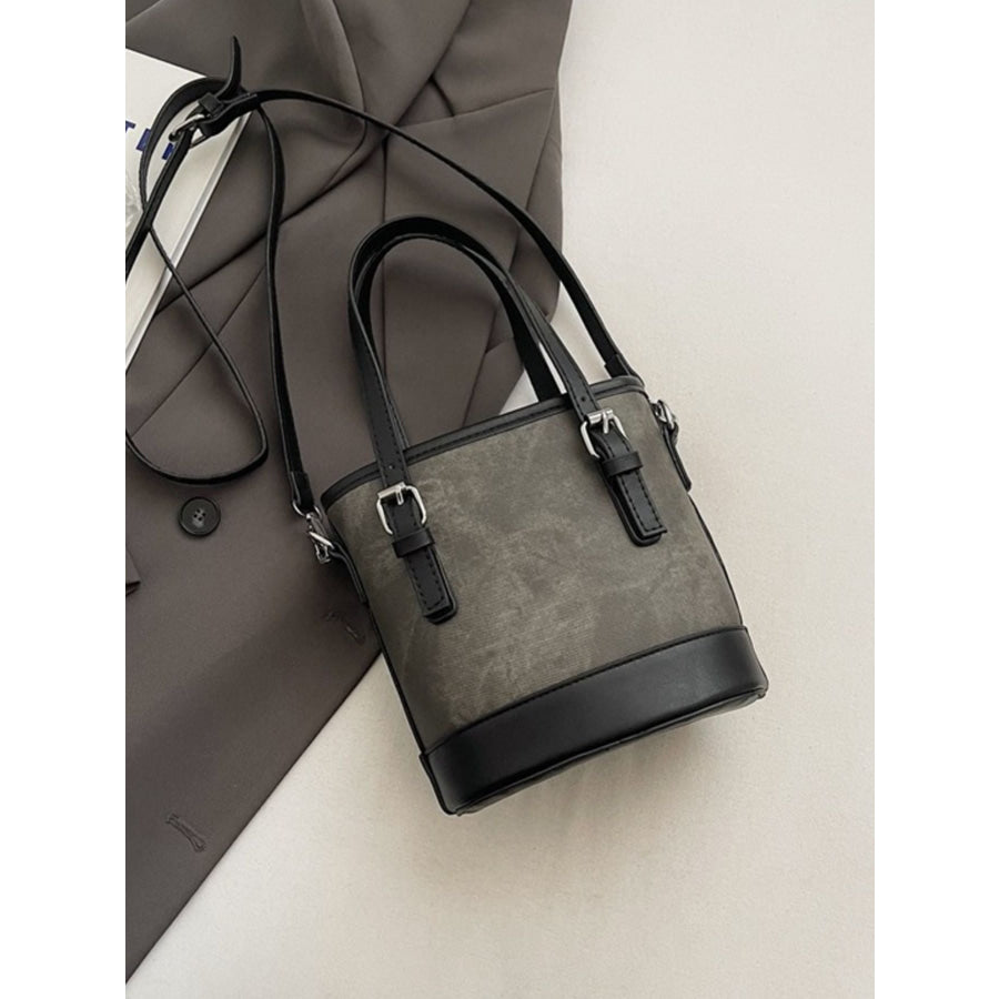 Two-Tone Bucket Crossbody Bag Apparel and Accessories