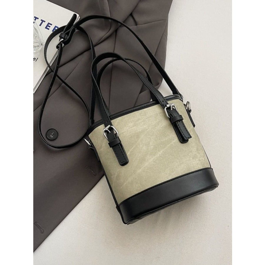 Two-Tone Bucket Crossbody Bag Style B / ONESIZE Apparel and Accessories