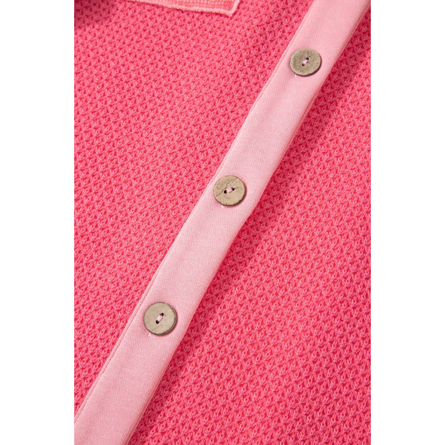 Two Tone Button Up Drop Shoulder Shacket Apparel and Accessories