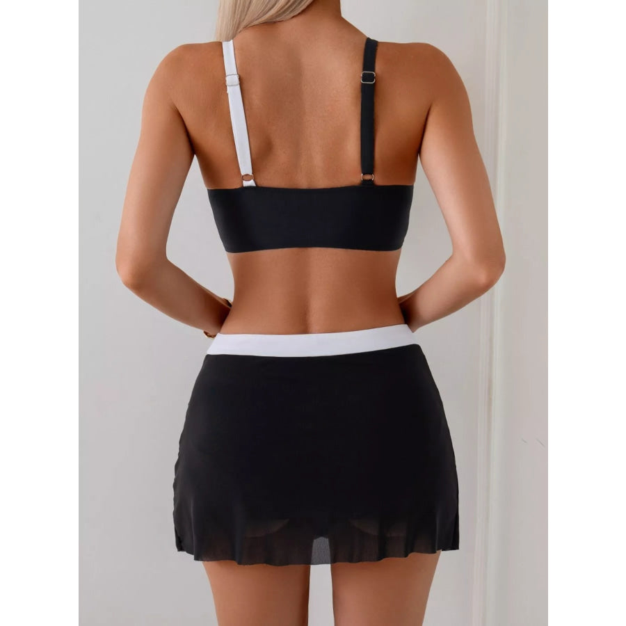 Two Tone Cami and Skort Swim Set Apparel and Accessories