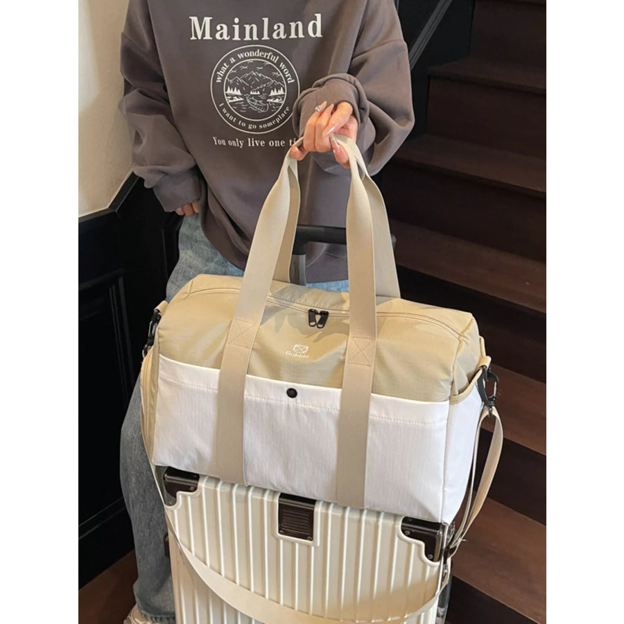 Two-Tone Duffle Bag Khaki / onesize Apparel and Accessories