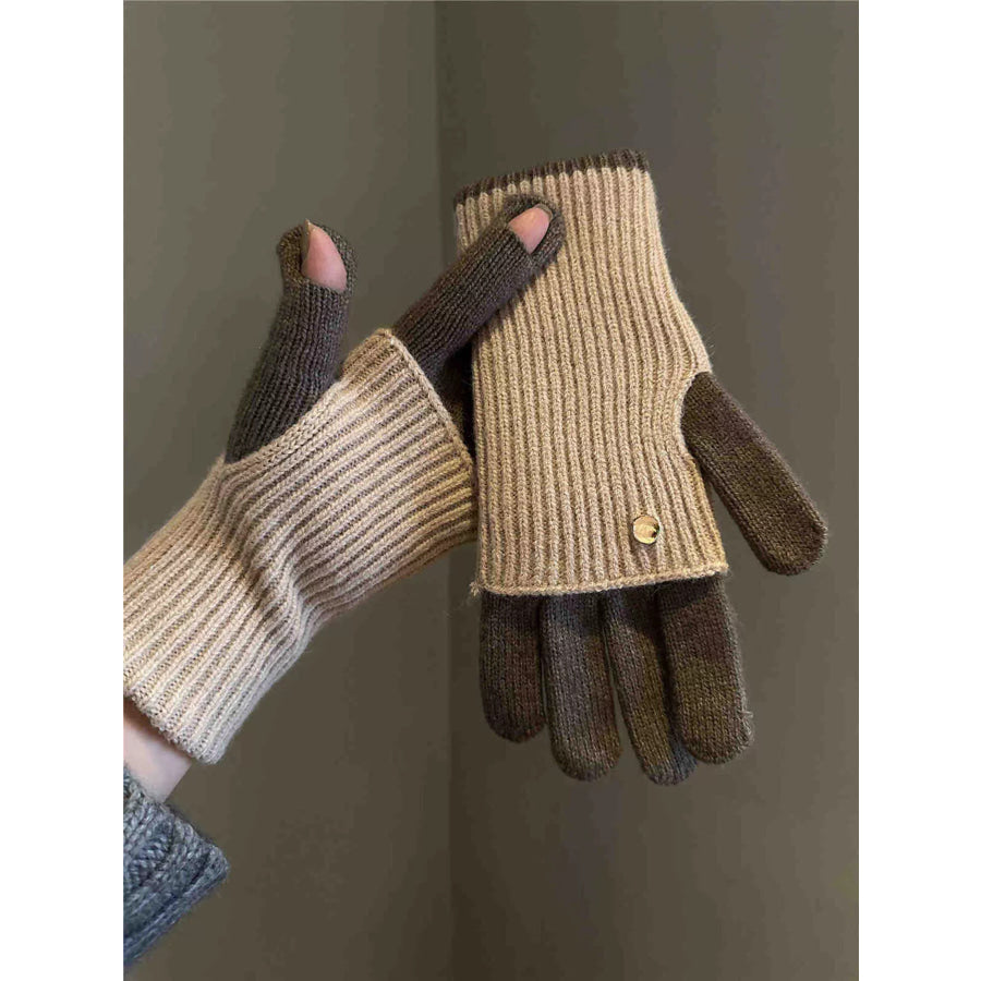 Two-Tone Knitted Gloves Mika / ONESIZE Apparel and Accessories