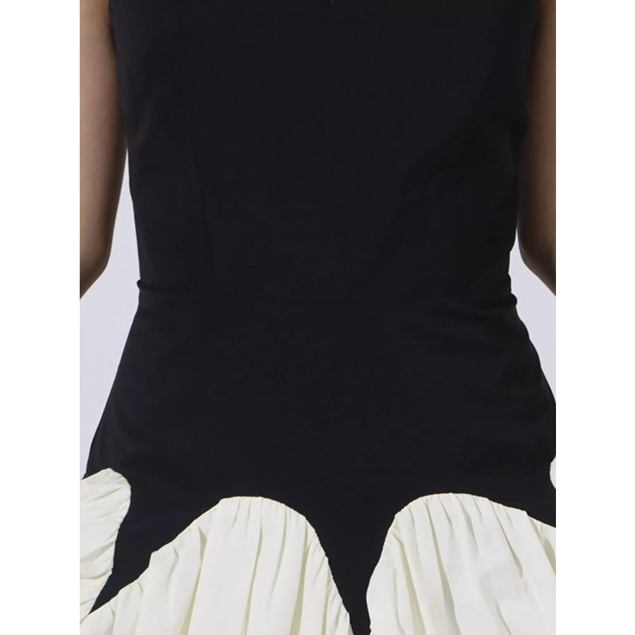 Two Tone Tube Maxi Dress Apparel and Accessories