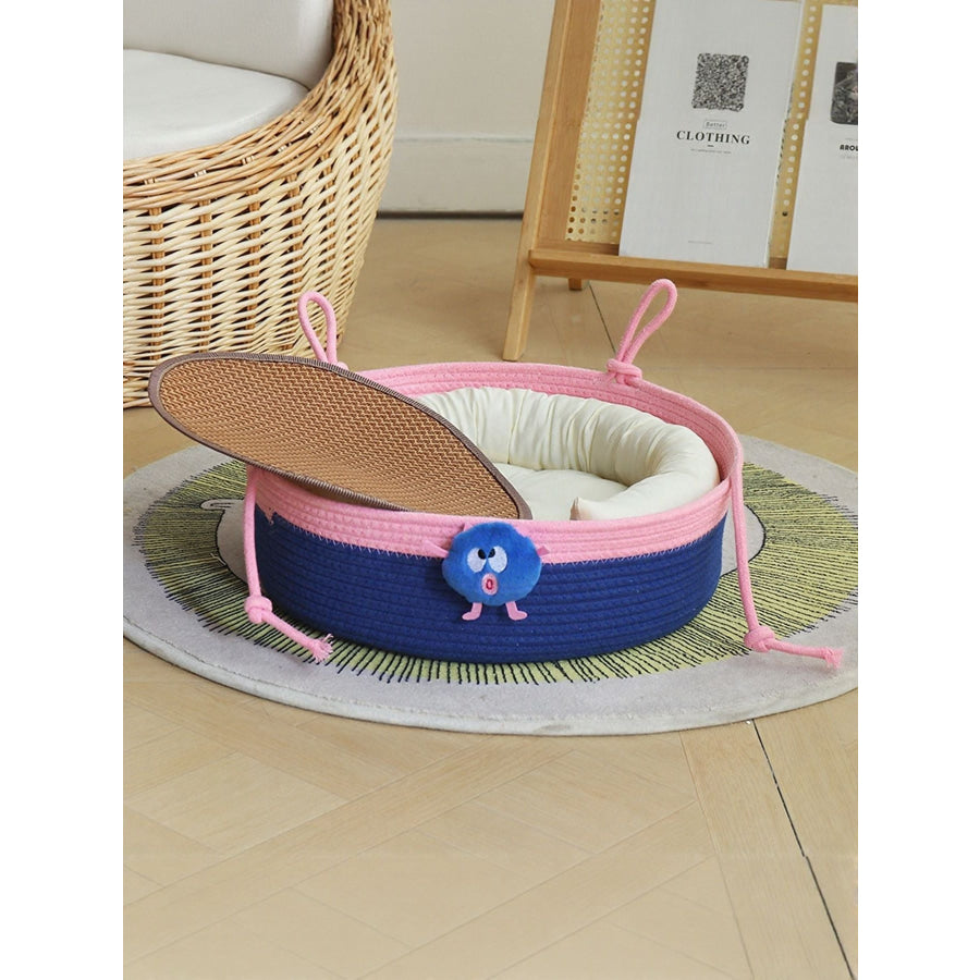 Two-Tone Woven Pet Nest Nest Sets(4pcs) 2 / S Apparel and Accessories