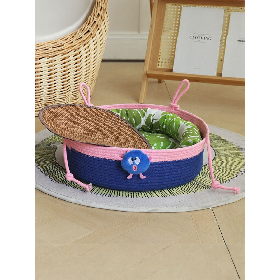 Two-Tone Woven Pet Nest Nest Sets(4pcs) 3 / S Apparel and Accessories