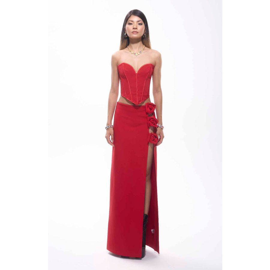 Umee Heart Shape Corsette Top Red Women’s Fashion - Women’s Clothing - Blouses & Shirts