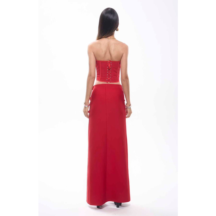 Umee Heart Shape Corsette Top Red Women’s Fashion - Women’s Clothing - Blouses & Shirts