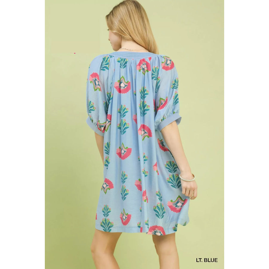 Umgee Abstract Print Mini Dress Apparel and Accessories