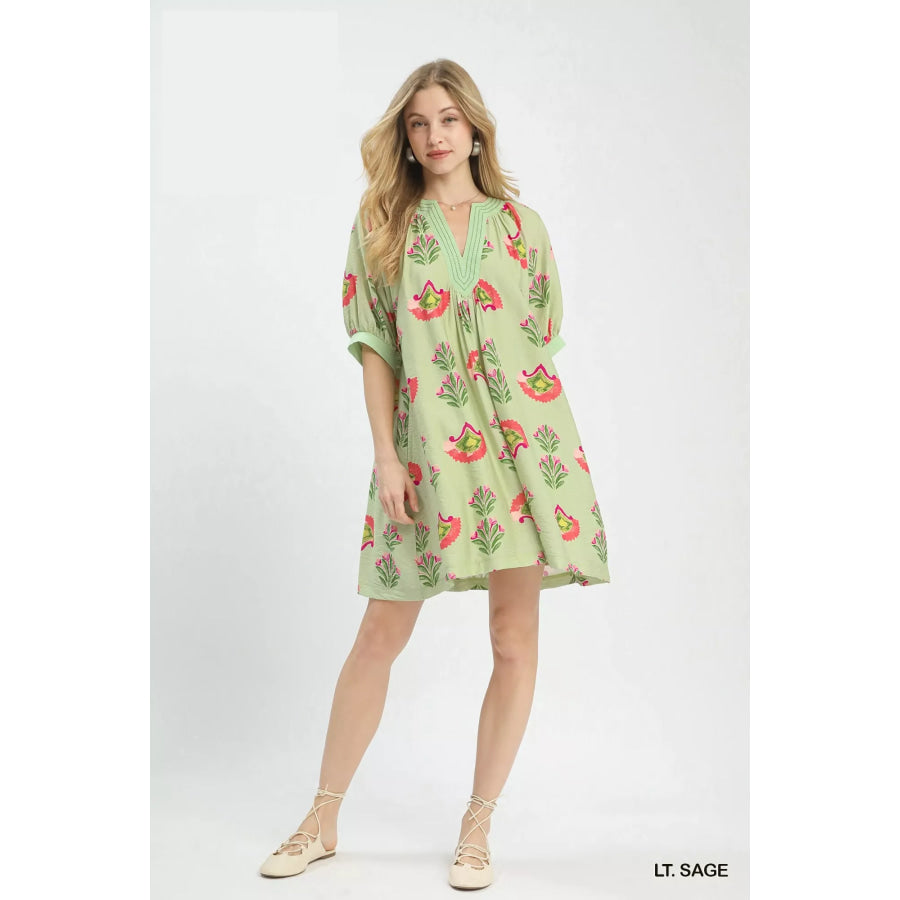 Umgee Abstract Print Mini Dress Apparel and Accessories