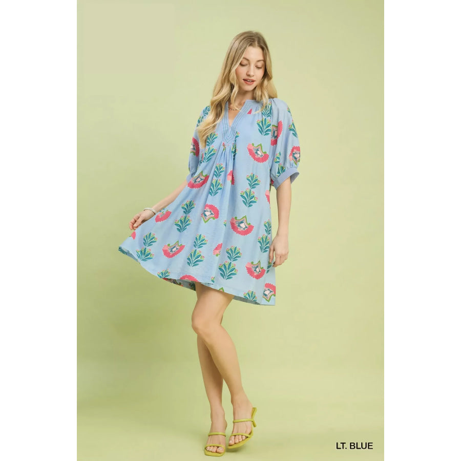 Umgee Abstract Print Mini Dress Apparel and Accessories