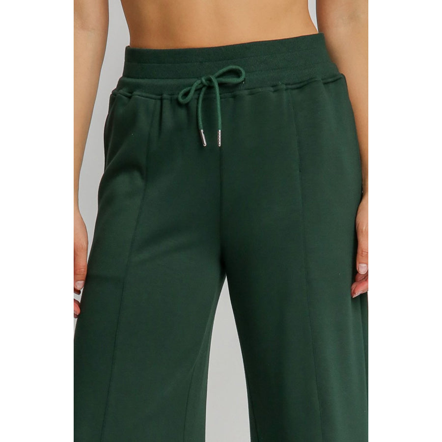 Umgee Full Size Drawstring Wide Leg Pants with Pockets Apparel and Accessories