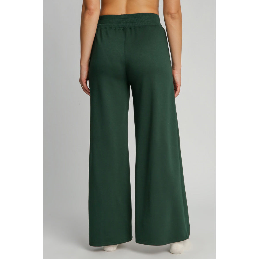 Umgee Full Size Drawstring Wide Leg Pants with Pockets Apparel and Accessories