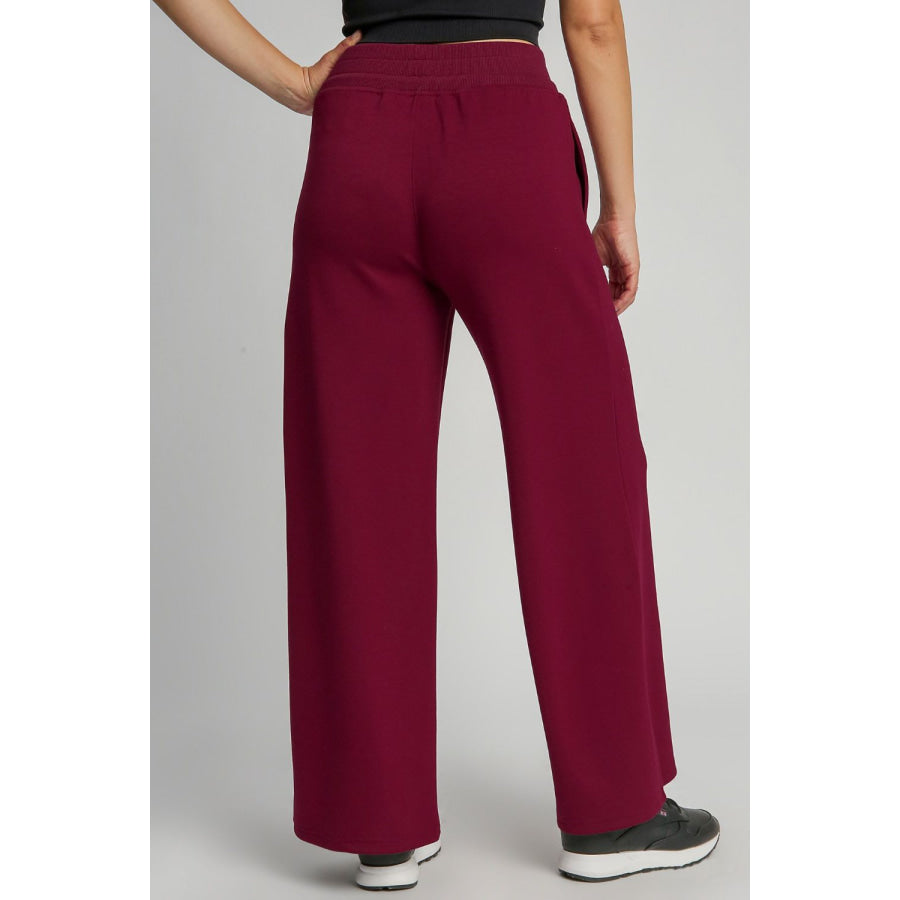 Umgee Full Size Drawstring Wide Leg Pants with Pockets Apparel and Accessories