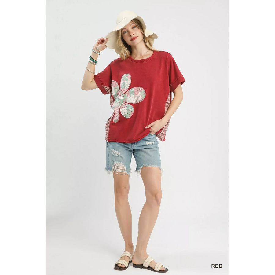 Umgee Mineral Wash French Terry Top Apparel and Accessories