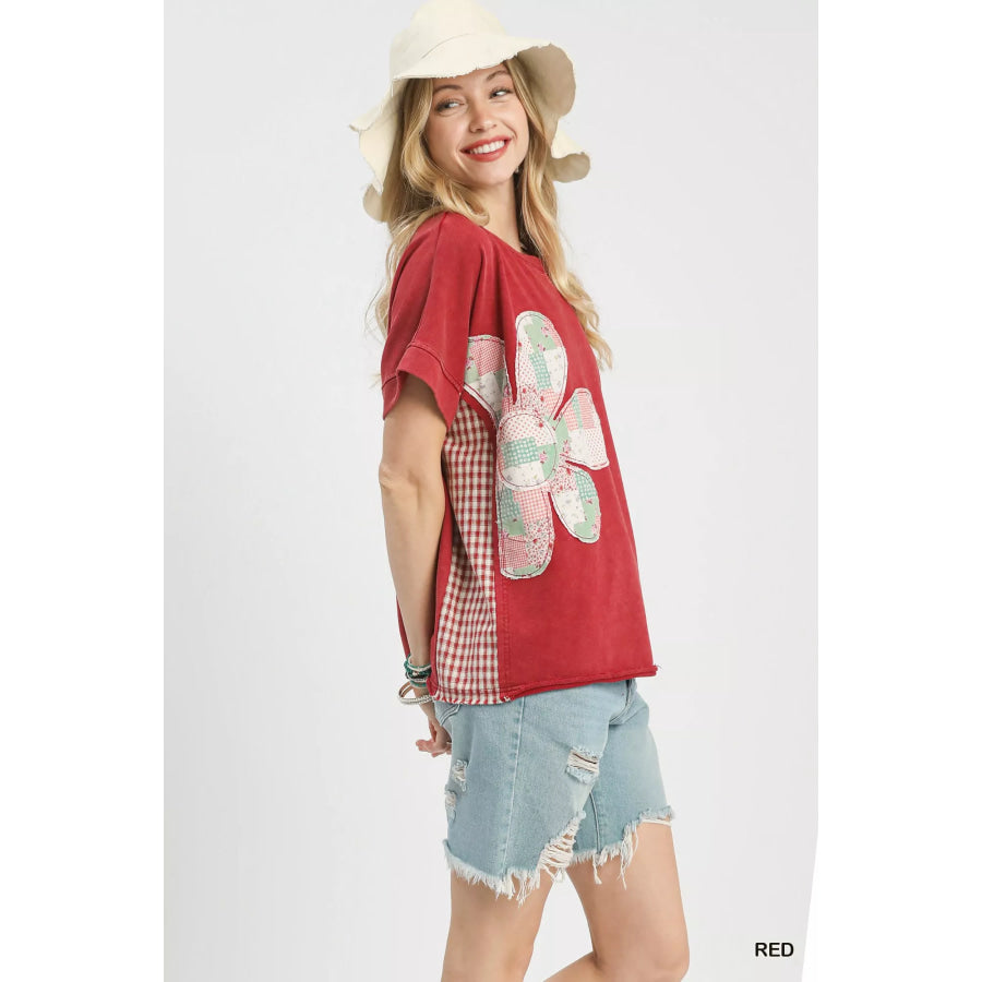 Umgee Mineral Wash French Terry Top Apparel and Accessories
