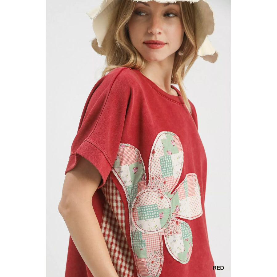Umgee Mineral Wash French Terry Top Apparel and Accessories