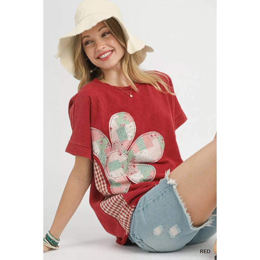 Umgee Mineral Wash French Terry Top Apparel and Accessories