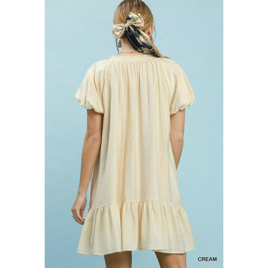 Umgee Ruffle Hem Shift Mini Dress Apparel and Accessories