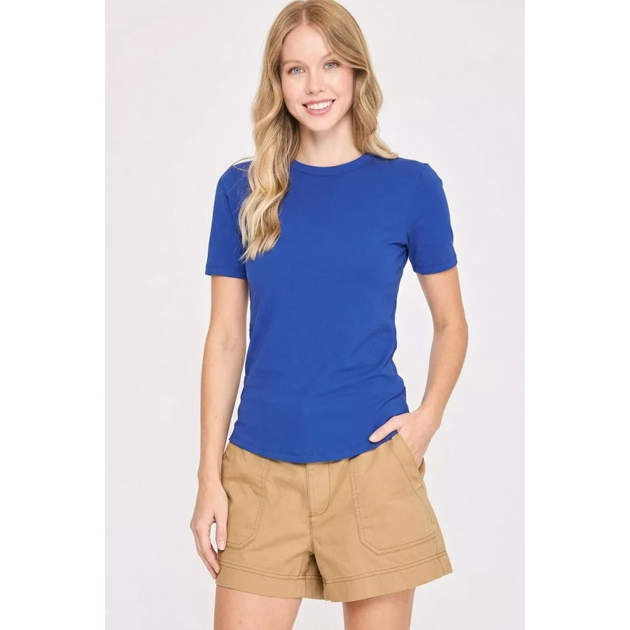 Umgee Second-Skin Crew Neck Tee Apparel and Accessories