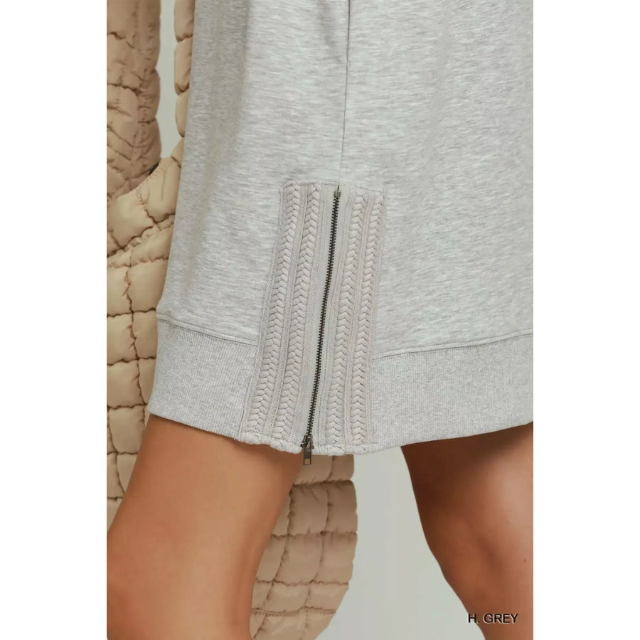 Umgee Side Crochet Zipper Detailed Dress Apparel and Accessories