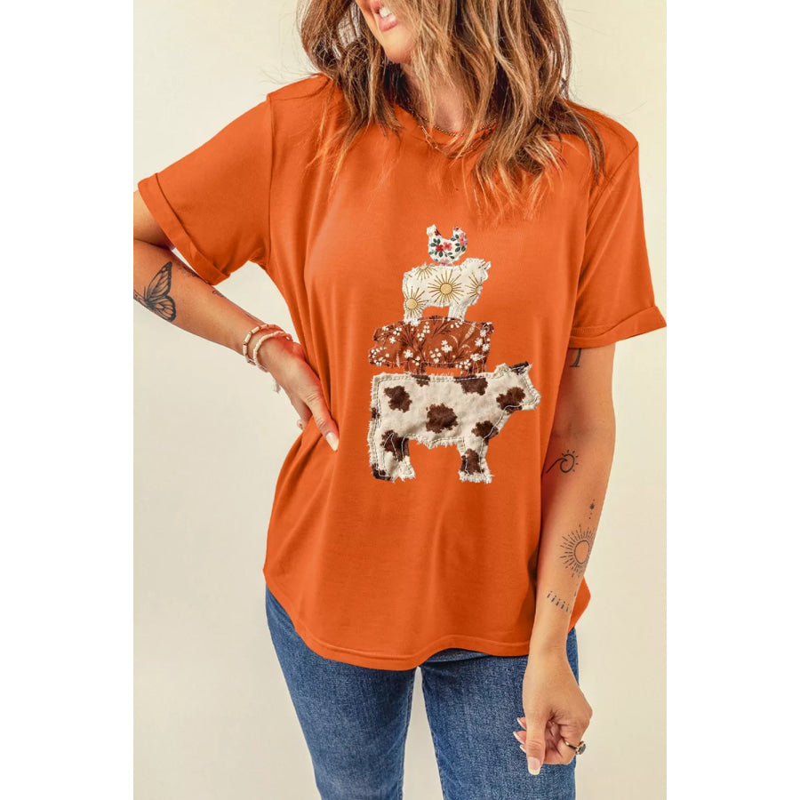 Unique Animal Design Short Sleeve T Shirt Apparel and Accessories
