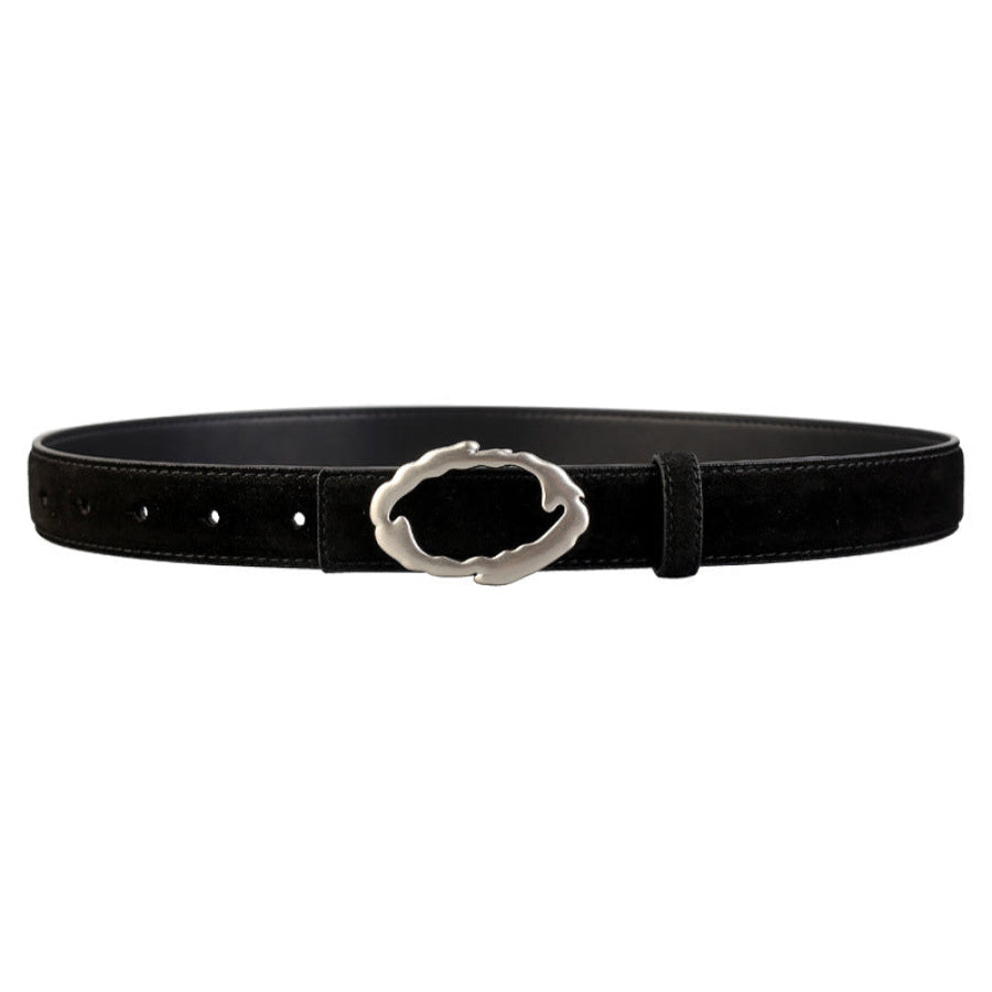 Unique Buckle Belt Black / One Size Apparel and Accessories