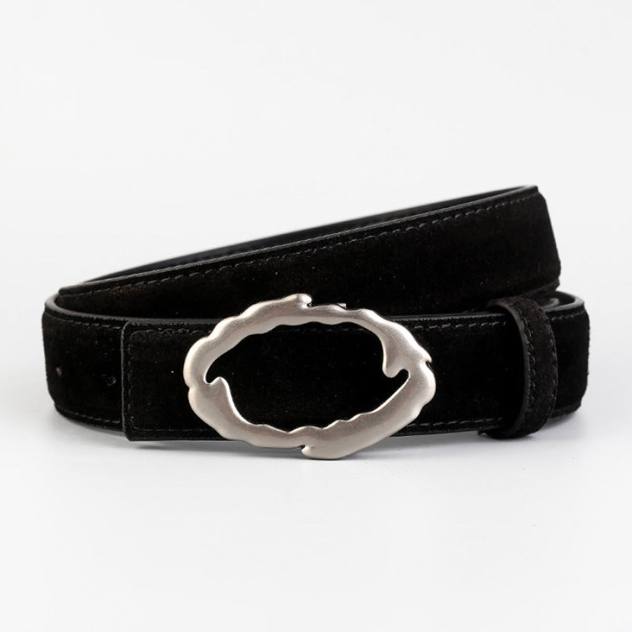 Unique Buckle Belt Black / One Size Apparel and Accessories