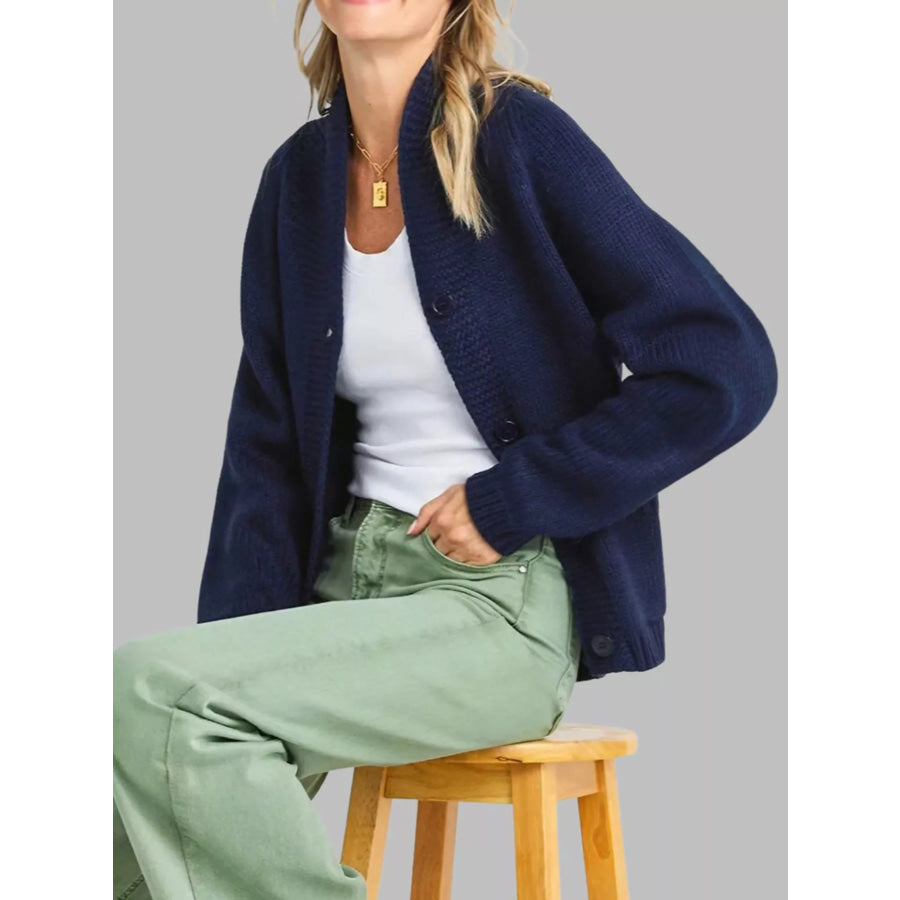 USA Flag Chunky Knit Button-Down Cardigan Apparel and Accessories