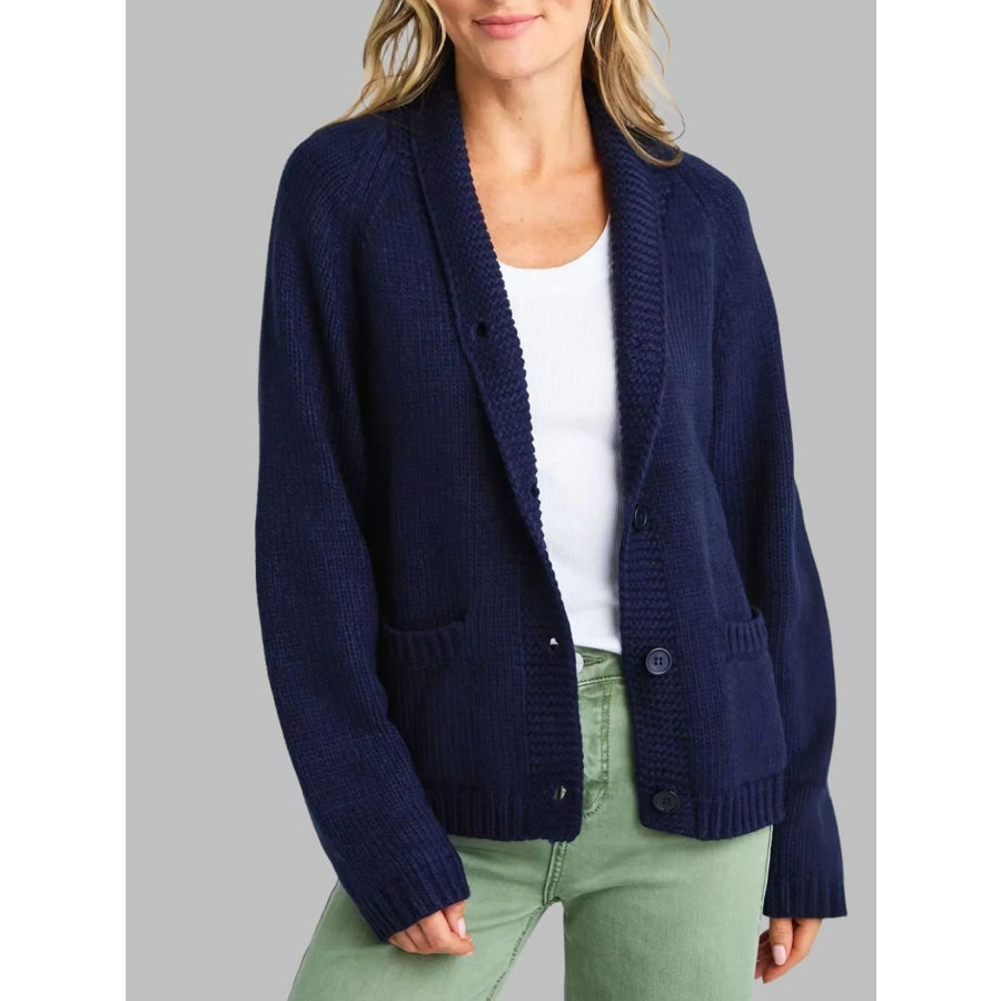 USA Flag Chunky Knit Button-Down Cardigan Apparel and Accessories