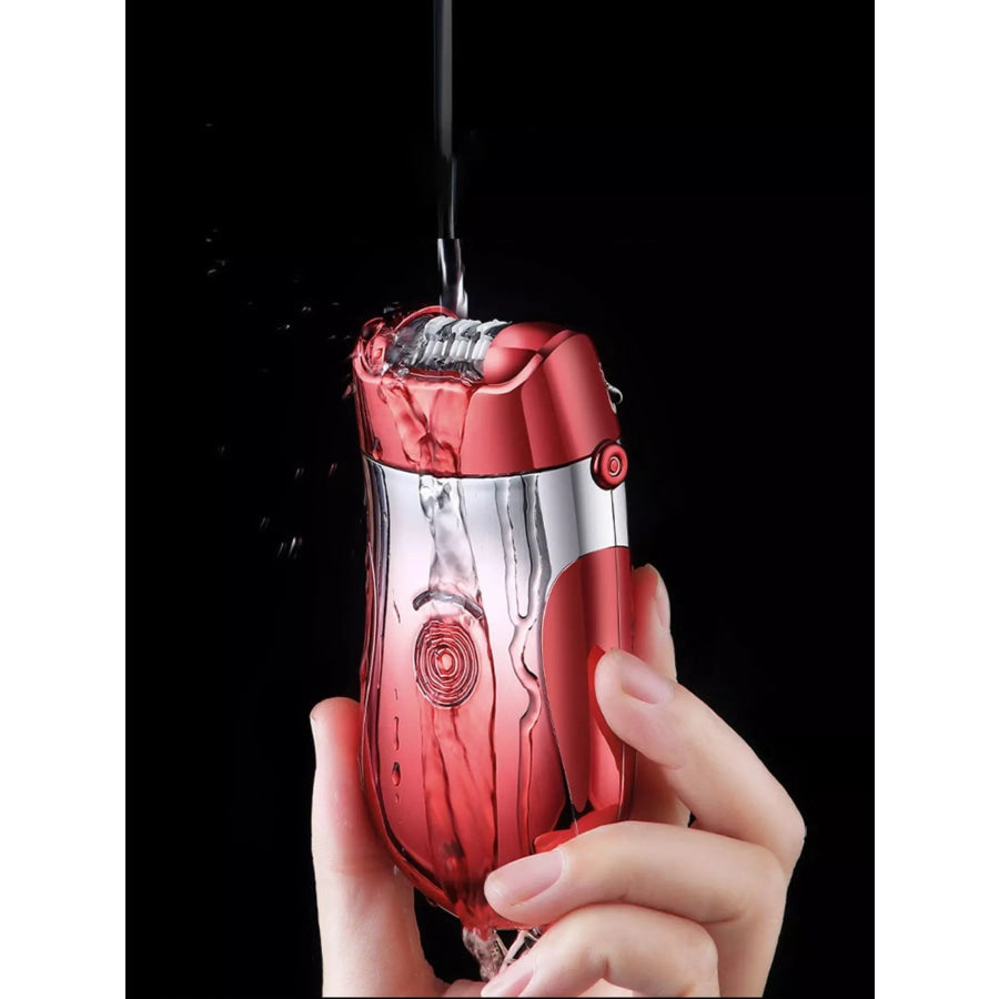 USB Rechargeable Portable Painless Hair Removal Red / ONESIZE Apparel and Accessories
