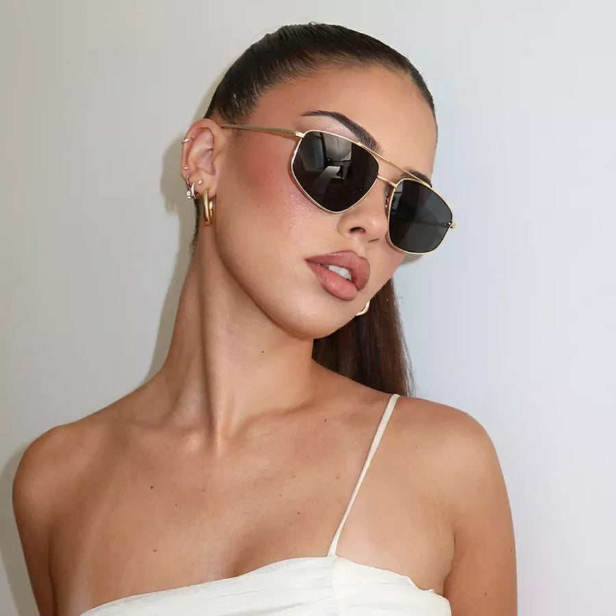 UV Protection Aviator Sunglasses Gold / One Size Apparel and Accessories