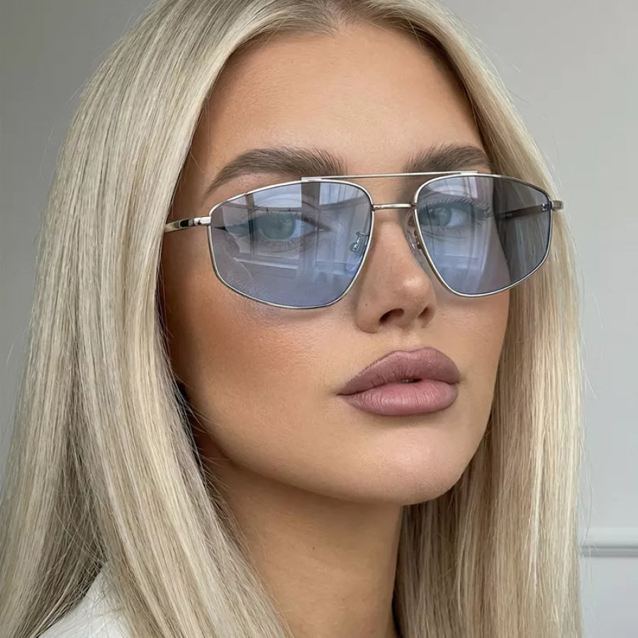 UV Protection Aviator Sunglasses Pastel Blue / One Size Apparel and Accessories