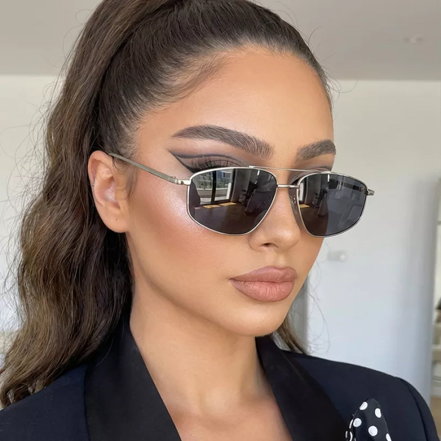 UV Protection Aviator Sunglasses Silver / One Size Apparel and Accessories