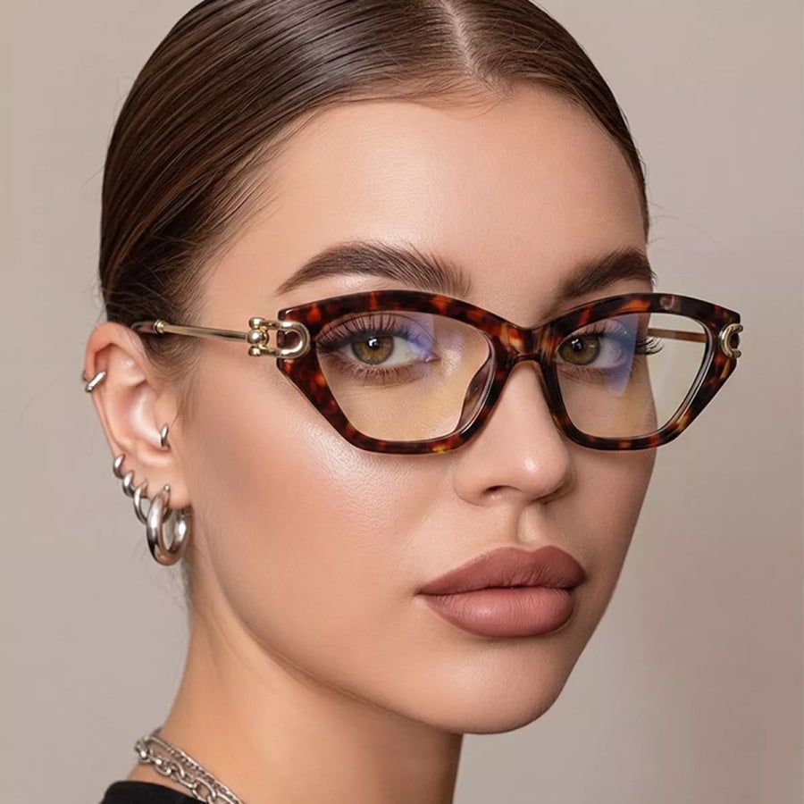 UV Protection Cat-Eye Sunglasses Caramel / One Size Apparel and Accessories