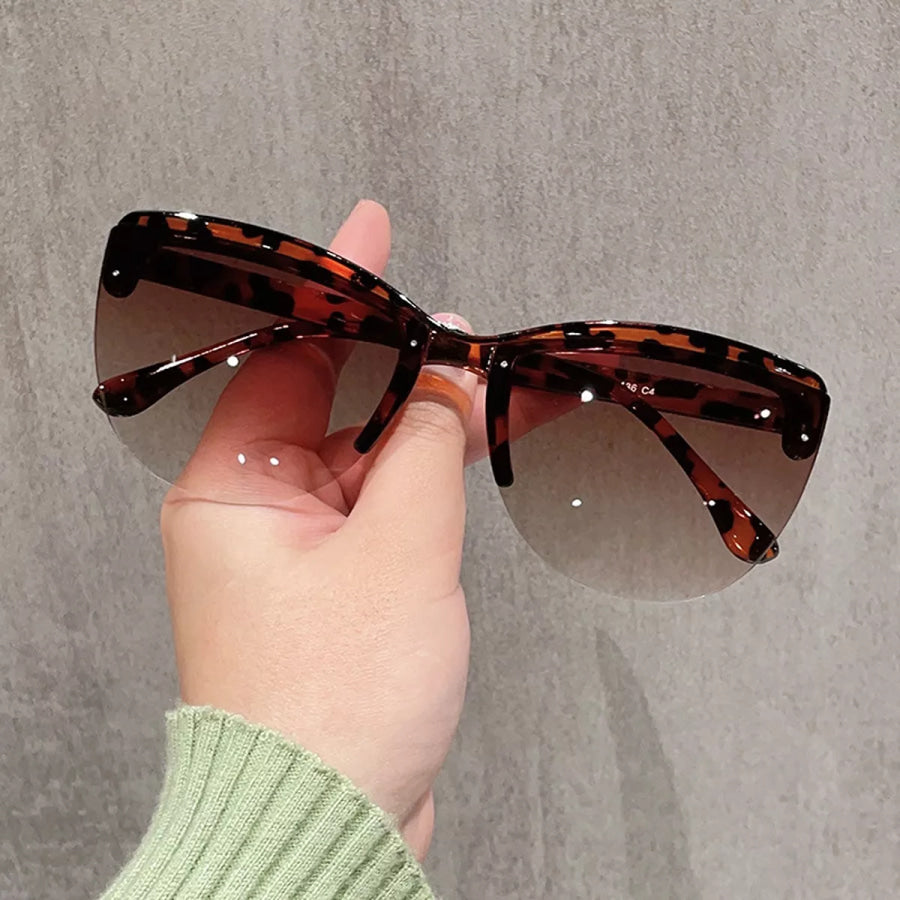UV Protection Half-Rim Sunglasses Style B / One Size Apparel and Accessories