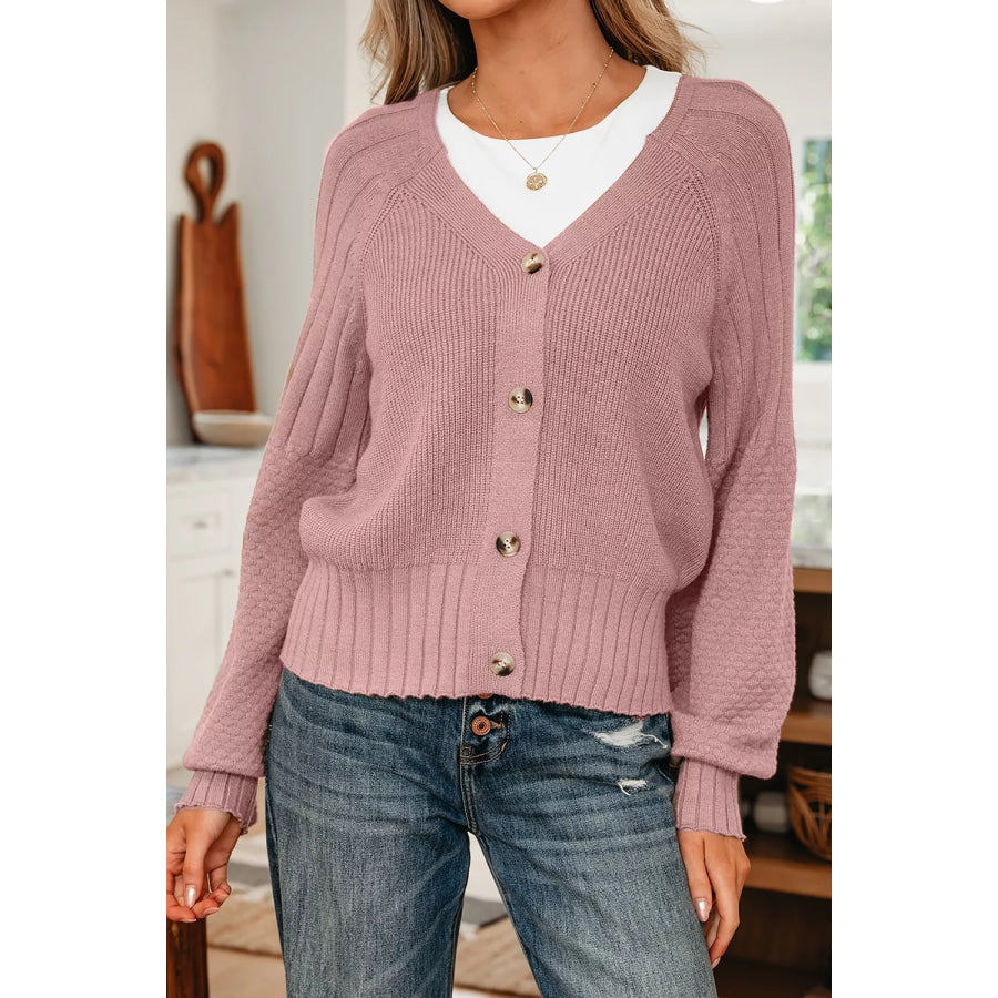 V-Neck Button-Down Cardigan Apparel and Accessories
