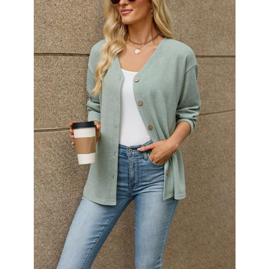 V-Neck Button-Down Cardigan Apparel and Accessories