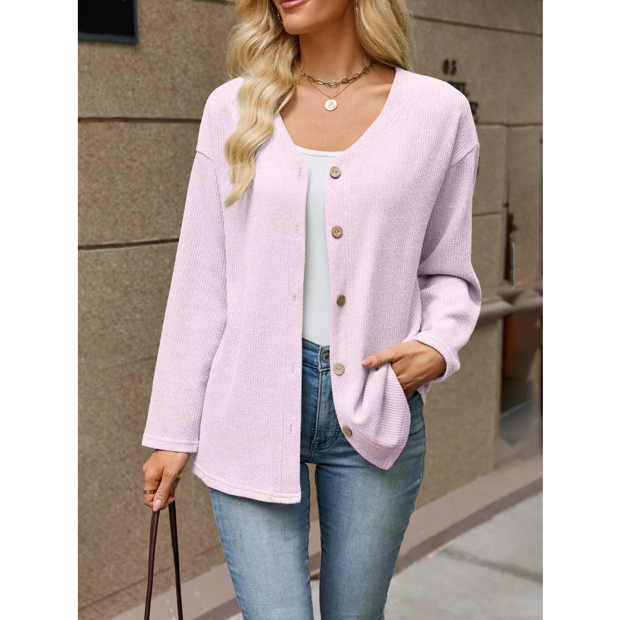 V-Neck Button-Down Cardigan Apparel and Accessories